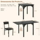 thumbnail image 3 of Comedor Extensible 4–6 Personas con Mesa Ajustable y 6 Sillas – Diseño Moderno, Estructura Metálica Asientos Acolchonados convertible de 75 cm a 150 cm, 3 of 8