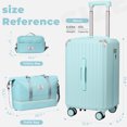 thumbnail image 7 of Gynky Luggage Sets 3 Piece with Duffel Bag 20 in Carry on Luggage Set Hardshell ABS Suitcase with 360° Spinner Wheels for Women Men, Green, 7 of 7