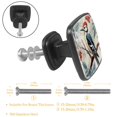 thumbnail image 3 of 4 Pcs Cabinet Handle Drawer Pulls Woodpecker Knobs with Screws Square Furniture Office Cabinet Knob Decoration, 3 of 7