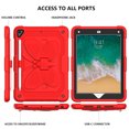 thumbnail image 7 of FJLBDE Case for iPad 6th / 5th Generation (2018 2017), iPad Air 2 / Air 1, iPad Pro 9.7 inch with Butterfly Stand, Protective Cover for Kids Girls, Pencil Holder, Shoulder Strap, Red, 7 of 7