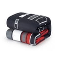 thumbnail image 3 of Juego de cama ARTALL King de 8 piezas, microfibra a cuadros negros y rojos, 3 of 7