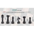 thumbnail image 4 of Radicaln Marble Chess Pieces Black & Green 3.5" King Figures Handmade 32 Chess Figures Family Games, 4 of 6