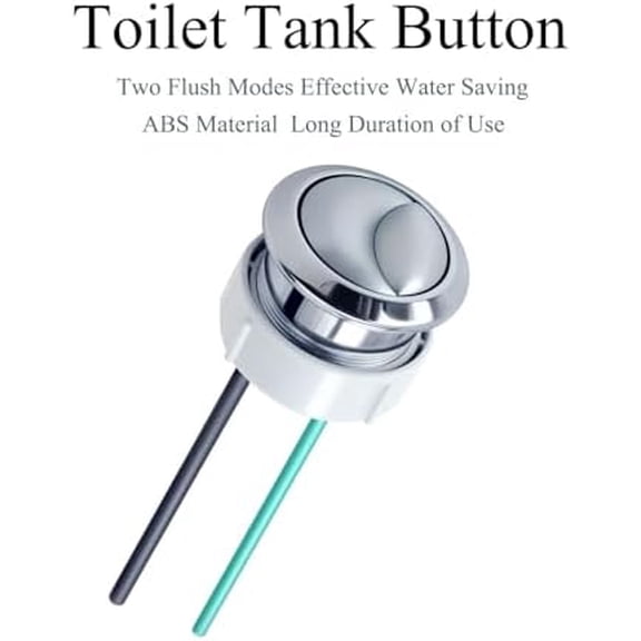 Dual Flushing Toilet Push Button Spare Parts,Top Toilet Button Replacement Compatible with Geberit & Kohler Part, Satin Chrome Toilet Parts with 1.5inch(38mm) Hole in the Toilet Tank Lid