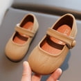 thumbnail image 5 of Viluyesy Girls Casual Closed Toe Penny Loafers Leather School Uniform Dress Shoes Princess Flats Khaki Size 6.5, 5 of 10