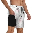 thumbnail image 2 of Kdxio Cute Poodle Dog Print Men's Swim Trunks with Compression Liner 7 Inch Inseam Quick Dry Swim Shorts, 2 of 7