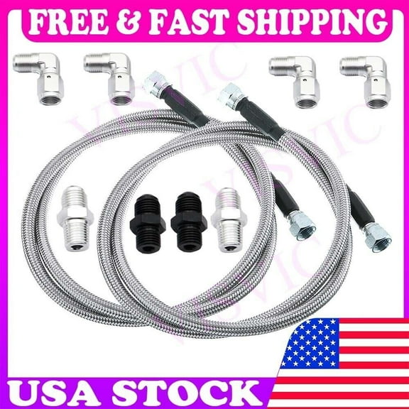 For GM 4L60E 4L65E Automatic Transmission Cooler Lines -6AN Fiber & SS Braided