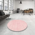 thumbnail image 3 of Ahgly Company Indoor Square Contemporary Pastel Pink Abstract Area Rugs, 4' Square, 3 of 6