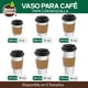 thumbnail image 4 of Berry Green 100 Vasos para Café Resistentes con Tapa y Manga Protectora, Perfecta Para Café, Té y todo Tipo de Bebidas Calientes, sin Derrames, Biodegradables (16 Onzas), 4 of 7