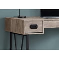 thumbnail image 4 of HomeRoots 333515 31 in. Taupe Particle Board & Black Metal Computer Desk with a Hollow Core, 4 of 4