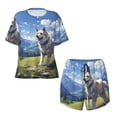 thumbnail image 4 of Lsque Blue Sky Dog Women's Short-Sleeved Pajama Set - 2 Piece Soft and Lightweight Sleepwear Set-Medium, 4 of 9
