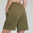 thumbnail image 5 of HADST Women's High Waisted Shorts, Elastic Waist Wide Leg Shorts with Pockets, Soft Casual Bottoms for Daily Wear, 5 of 7