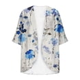 thumbnail image 4 of Cárdigan de manga larga para mujer, blusa informal estampada con bolsillo, abrigo tipo cárdigan para mujer, 4 of 5