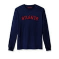 thumbnail image 3 of Daxton Retro Atlanta Arch Font Long Sleeves T Shirt Soft Medium Weight Cotton, 2Pk Navy Red Red Navy, XS, 3 of 5