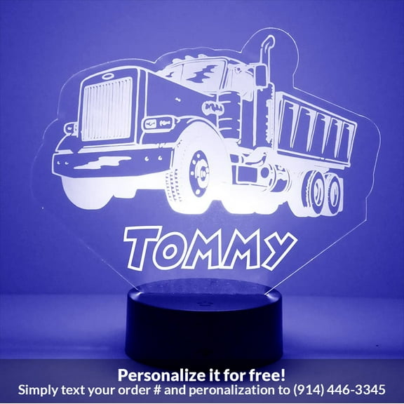 Mirror Magic Store Dump Truck Color Changing Personalized LED Light with Remote Control