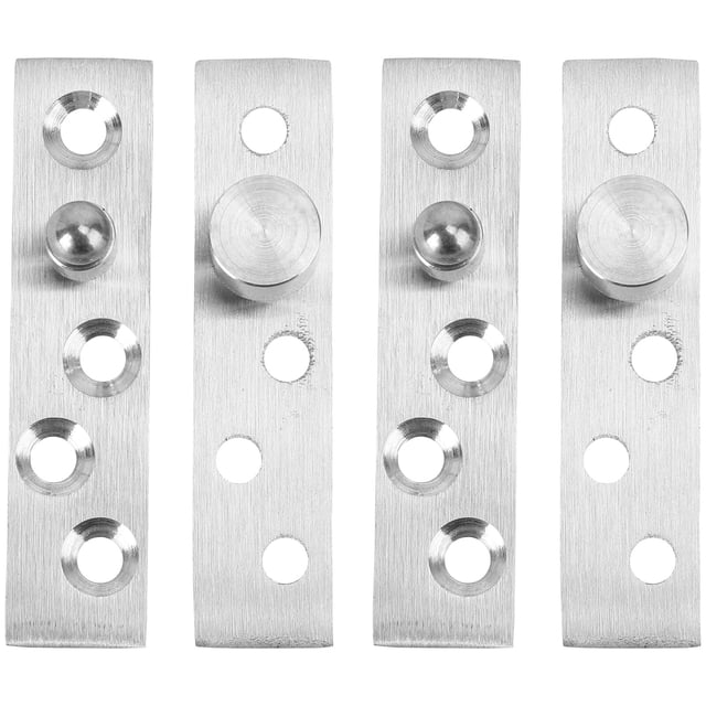 2pcs en Acier Inoxydable 360 Degrés Rotation Charnière Invisible Porte Charnières de Pivot de Porte Cachés Accessoires (75MM Longueur 3mm Largeur Argent)