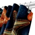 thumbnail image 5 of Starfish Waterproof Printed Shower Curtain Set with Hooks - Decorative Bathroom Decoration, 5 of 5