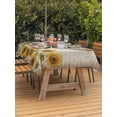 thumbnail image 3 of Outdoor Tablecloth with Umbrella Hole for Patio/Picnic/Party/Camping, Vintage Elephants Waterproof Table Cloth Rectangle Table Cover Washable, Spring Summer Sunflowers Daisy Floral (60"x 120"), 3 of 8