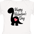 thumbnail image 4 of Inktastic Happy Valentines Day with Dinosaur Silhouette and Heart Boys or Girls Long Sleeve Baby Bodysuit, 4 of 5