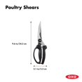 thumbnail image 2 of Tijeras para aves de corral OXO Good Grips con resorte, negras, 2 of 7