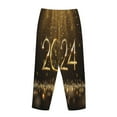 thumbnail image 5 of Kll Womens 2024 Happy New Year Print Pajama Pants Soft Pajama Bottoms For Women Cozy Lounge Pants, 5 of 9