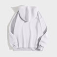 thumbnail image 5 of XFLWAM Womens Oversized Sweatshirts Fleece Drawstring Hoodies Casual Long Sleeve Solid Color Pullover Fall Clothes with Pocket White XXL, 5 of 5