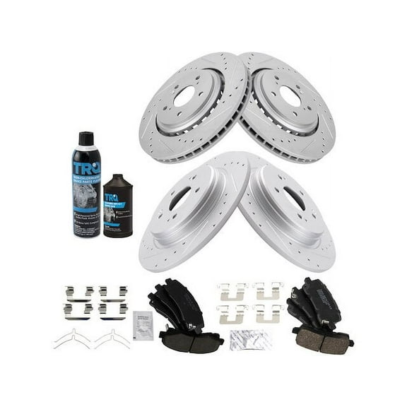 Front and Rear Brake Pad and Rotor Kit - Compatible with 2015 - 2020 Acura TLX 2016 2017 2018 2019