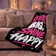 thumbnail image 6 of Sparkle Big Shine Happy Motivational Typography Art Glamorous, Warm Flannel Blanket for Living Room and Reading Nook, Festive autumn celebration Scene, Art Lovers autumn celebration Gift, 6 of 9