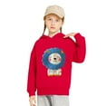 thumbnail image 5 of fnnxnal Toddler Red Kids Hoodie 3T - Cartoon Lion Graphic Polyester Lightweight Quick-Dry Easy Care for Everyday Wear & School, 5 of 5