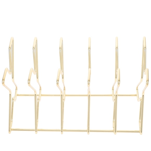 Golden Iron Bookends for Home Office Use Sturdy MultiFunction Book Organizer 6.5 x 4.3 Inches