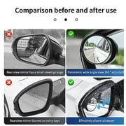 Oktree Blind Spot Mirror for Cars, Universal Fit, Carbon Fiber Black Housing, Rain Cover, Easy Install, 2-Pack