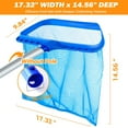 thumbnail image 2 of Pool Skimmer Net without Pole, Swimming Pool Leaf Skimmer Net with Reinforced Frame, Larger Capacity Pool Nets for Cleaning, Durable Deep Rake Net Easy Scoop Edge Debris Pickup Removal, 2 of 7