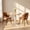 Caramel Brown, variant on Romorgniz Dining Chairs Set of 4, Upholstered Kitchen Side Chairs with Curved Open Back, Caramel Brown