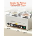 thumbnail image 6 of VEVOR Electric Soup Warmer, Four 6.34QT Stainless Steel Round Pot with 86~185°F Adjustable Temp, 1500W Commercial Bain Marie with Anti-dry Burn and Reset Button, Soup Station for Restaurant, Buffet, 6 of 9