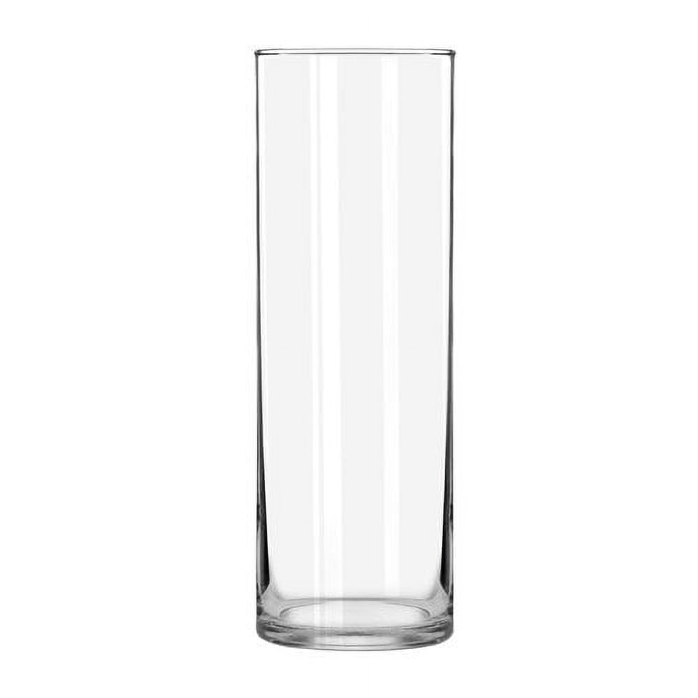Libbey 9.5-Inch Clear Glass Cylinder Vase for Floral Arrangements