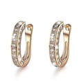 thumbnail image 2 of Women's Fashion 925 Silver Three Drill Full Diamond Rhinestone Clip-on Earrings, 2 of 2