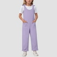thumbnail image 2 of Gubotare Girl Romper Toddler Girl Clothes Baby Summer Sleeveless Clothing Cute Romper One-piece Jumpsuit Summer Size 11-12T (Purple,11-12 Years), 2 of 5