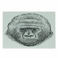 thumbnail image 1 of Gorilla Cutting Board, Pattern of a Close up Wild Animal Portrait in Monochrome Style Fine Art, Decorative Tempered Glass Cutting and Serving Board, in 3 Sizes, by Ambesonne, 1 of 2