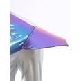 thumbnail image 6 of iiniim Women's Alien Costume Shiny Metallic Cap Sleeves Dress Astronaut Space Cadet Outfits Blue S, 6 of 7