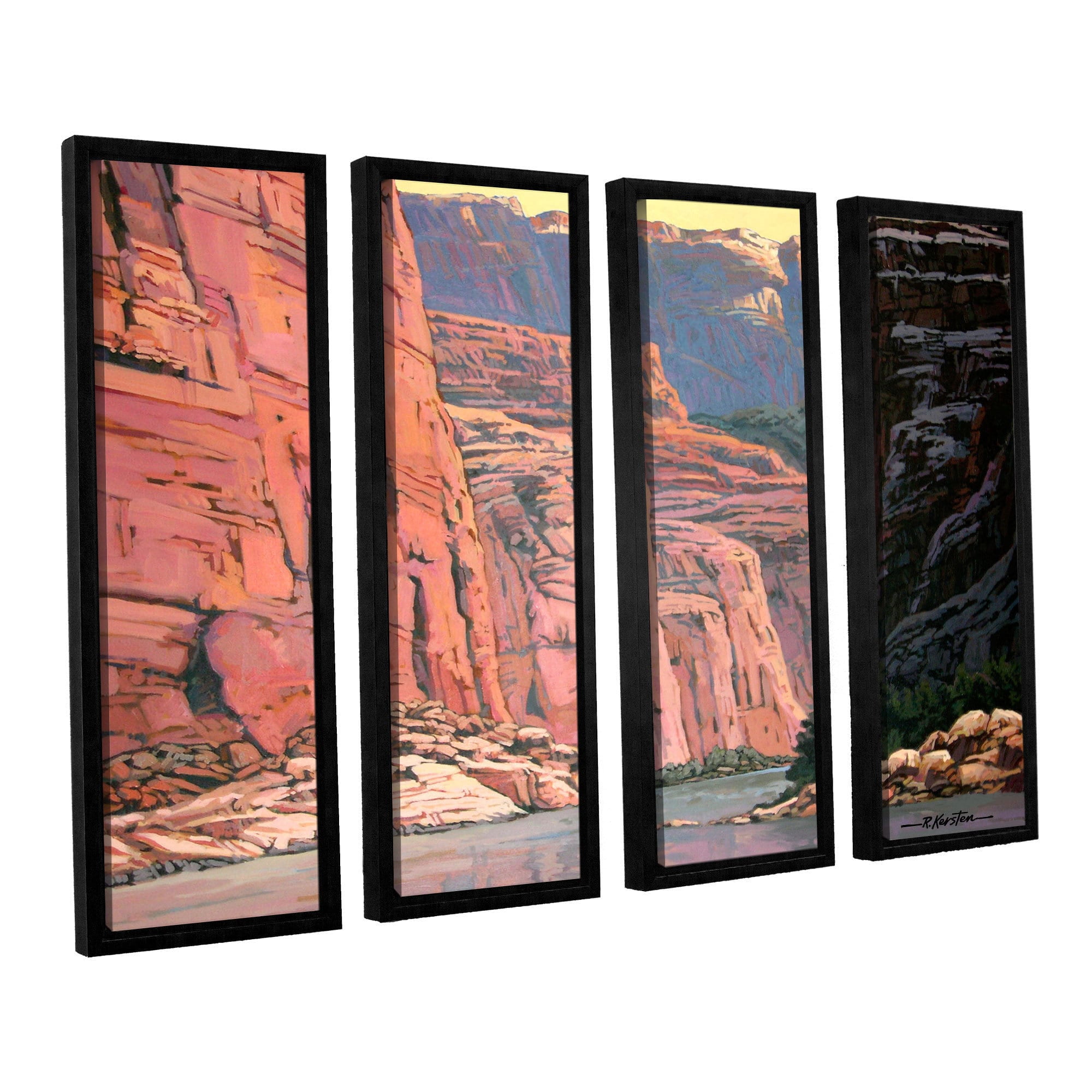 ArtWall Rick Kersten "Colorado River Walls" 4-Piece Floater-framed Canvas Set