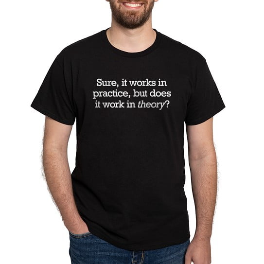 CafePress - Practice & Theory Dark T Shirt - Men's Classic Cotton T-Shirts