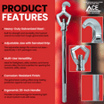 thumbnail image 3 of Ace Fire Defense Chrome Plated Extra Heavy Hydrant Wrench Wildfire Tool | Serrated Grip Fire Hose Valve Wrench | Emergency CERT Response Gear, 3 of 7