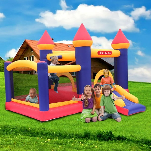 Winado Inflatable Bounce House 2 Room Kids Castle Jumper Slide Home Garden Yard with Blower 
