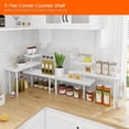 thumbnail image 3 of Kitchen Countertop Organizer - 3 Tier Corner Shelf, Bathroom Counter Organizer, Spice Rack, Coffee Bar, Over Sink, Rustic Brown, 3 of 8