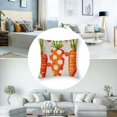 thumbnail image 5 of Easter Pillow Cover  Inch Five Watercolor Carrots Decorations Holiday Farmhouse Spring Pillow Case Decor for Home Sofa Couch, 5 of 7