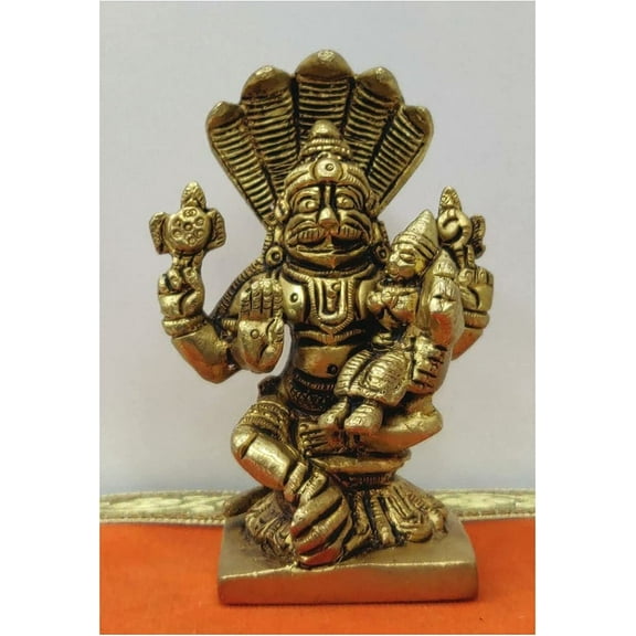 Narsingh Hindu God Narsimha Statue Narshima, Vishnu Incarnation Avtar Indian Goddess Murti Lakshmi Narayan Statue Narshimha with Lakshmi Statue Indian Home Temple Decor Gift - AtoZ India Cart