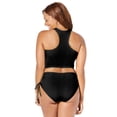thumbnail image 2 of Swimsuits for All Cropped Racerback Tankini Set With Ruched Side Tie Brief, 2 of 5