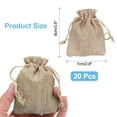 thumbnail image 2 of Uxcell 20 Pcs Bolsas de Yute con Cordón, 2.8 x 3.5 Pulgadas Bolsas de Favor, Fundas de Joyería para Navidad, Acción de Gracias, Cumpleaños, Beige Gris, 2 of 7