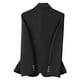 thumbnail image 5 of Blazer de mujer de manga larga con solapa de color sólido, chaqueta de traje informal, top de poliéster para mujer, 5 of 5