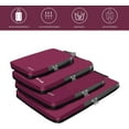 thumbnail image 5 of 4 Set/6 Set/8 Set Compression Packing Cubes Travel Accessories Expandable Packing Organizers (Square Mesh, 05-Beige), 5 of 6