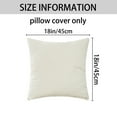 thumbnail image 6 of REGALWOVEN 2 Pcs Corduroy Classical Modern Soft Solid Pillow Covers for Couch Sofa Home Bedroom White 18" x 18", 6 of 6